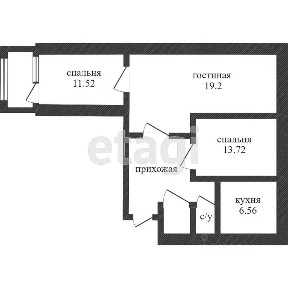 Продается 3-комн. квартира, 55,2 м²