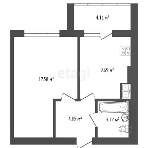 Продается 1-комн. квартира, 40 м²