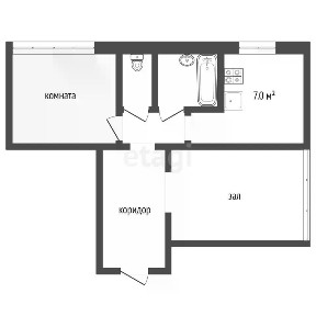 Продается 2-комн. квартира, 61,7 м²