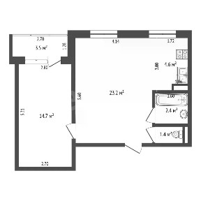 Продается 2-комн. квартира, 46,3 м²