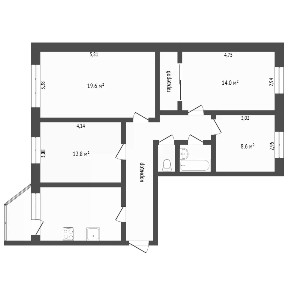 Продается 4-комн. квартира, 87,9 м²
