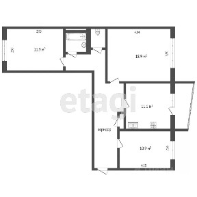 Продается 3-комн. квартира, 72,2 м²