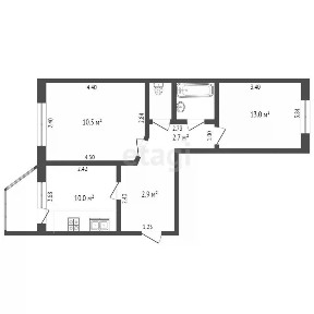Продается 2-комн. квартира, 51,5 м²