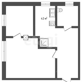 Продается 2-комн. квартира, 35,7 м²