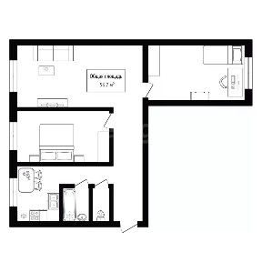 Продается 3-комн. квартира, 56,7 м²