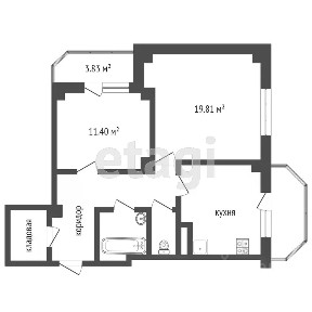 Продается 2-комн. квартира, 61,5 м²