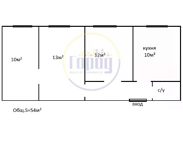 Продается 3-комн. квартира, 54 м²