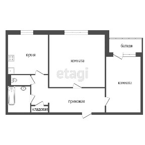 Сдается 2-комн. квартира, 54 м²