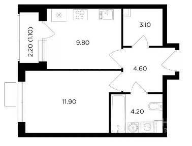 Продается 1-комн. квартира, 35,8 м²