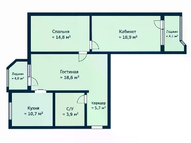 Сдается 3-комн. квартира, 73 м²