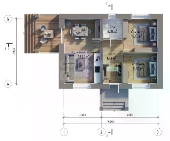 Продается 1-этажный дом, 65 м²