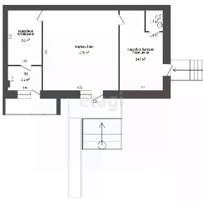 Продается торговая площадь, 54,5 м²