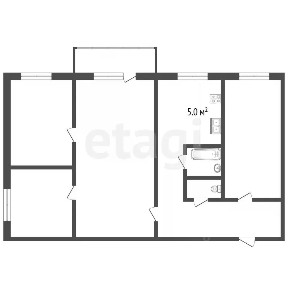 Продается 4-комн. квартира, 59,5 м²