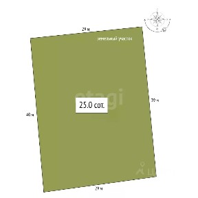 Продается участок, 25 сот.