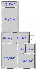 Продается 3-комн. квартира, 61,2 м²
