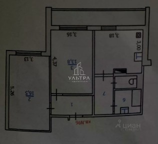 Продается 2-комн. квартира, 55 м²