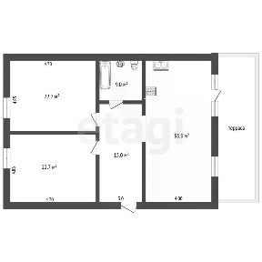Продается 1-этажный дом, 100 м²