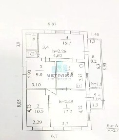Продается 1-этажный дом, 76,3 м²