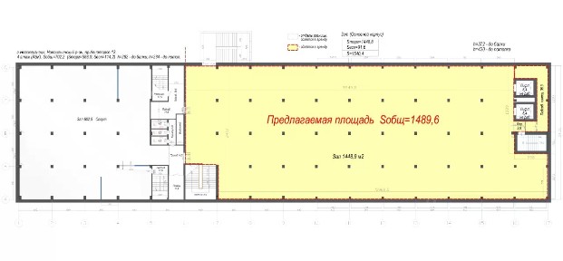 Сдается помещение свободного назначения, 1 448 м²