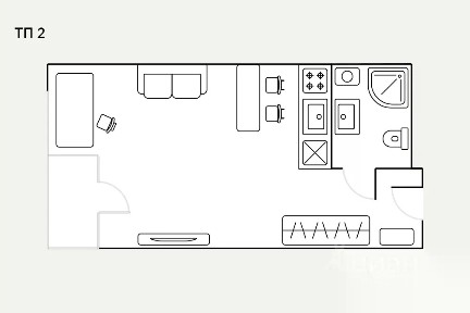 Сдается апартаменты-студия, 31 м²