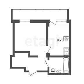 Продается 1-комн. квартира, 40,7 м²