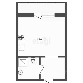 Продается студия, 25,9 м²