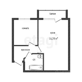 Продается 1-комн. квартира, 27,3 м²