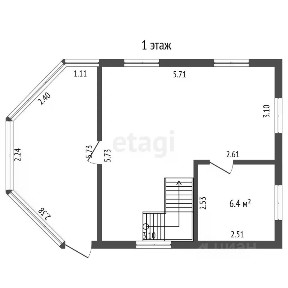 Продается 2-этажный дом, 68,7 м²