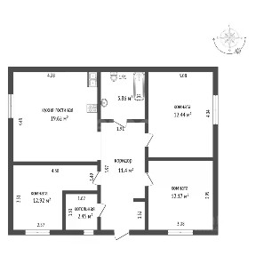 Продается 1-этажный дом, 75 м²