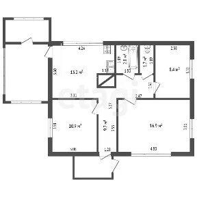 Продается 1-этажный дом, 63,6 м²