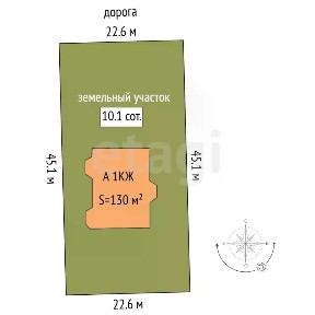 Продается 1-этажный дом, 130 м²