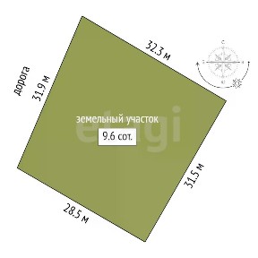 Продается участок, 9 сот.
