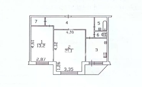 Продается 2-комн. квартира, 59,4 м²