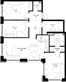 Продается 3-комн. квартира, 93,75 м²
