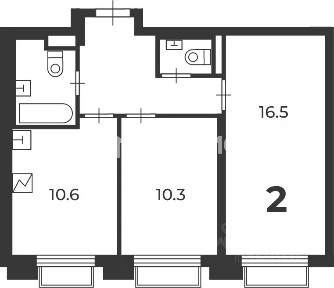 Продается 2-комн. квартира, 49,5 м²