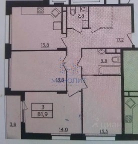 Продается 3-комн. квартира, 81,9 м²