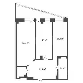 Продается 2-комн. квартира, 57,5 м²