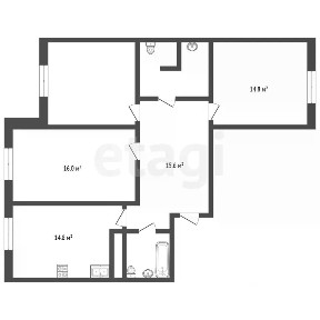 Продается 3-комн. квартира, 89,9 м²