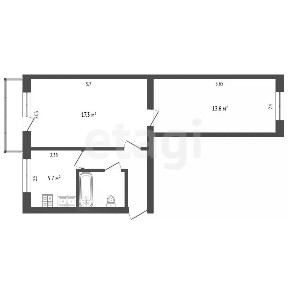 Продается 2-комн. квартира, 44,6 м²