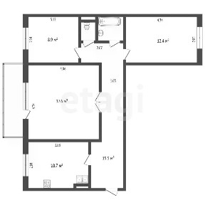 Продается 3-комн. квартира, 68,7 м²