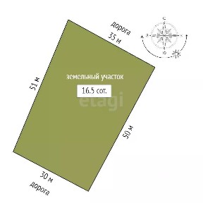 Продается участок, 16,5 сот.