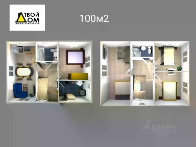 Продается 2-этажный дом, 100 м²