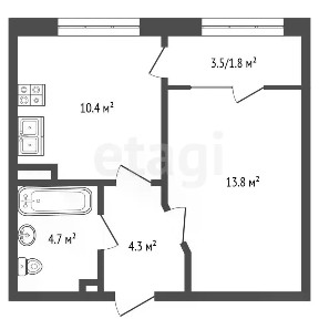 Продается 1-комн. квартира, 33 м²