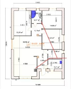 Продается 1-этажный дом, 125 м²