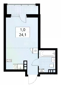 Продается студия, 24 м²