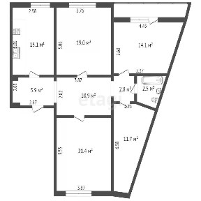 Продается 3-комн. квартира, 106,6 м²