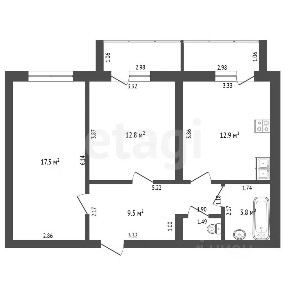 Продается 2-комн. квартира, 57,9 м²