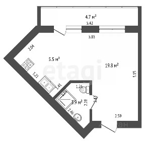 Продается студия, 29,2 м²