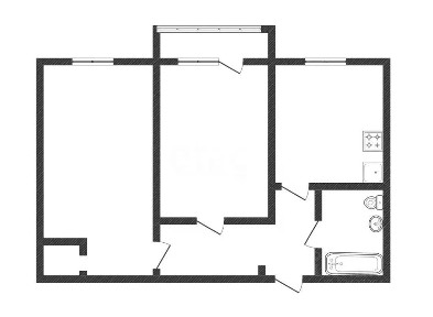 Продается 2-комн. квартира, 55,13 м²