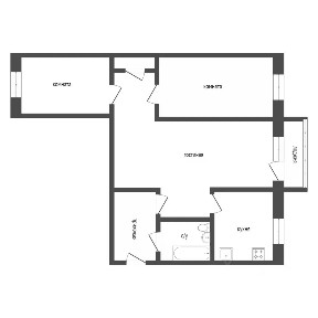Продается 3-комн. квартира, 57 м²